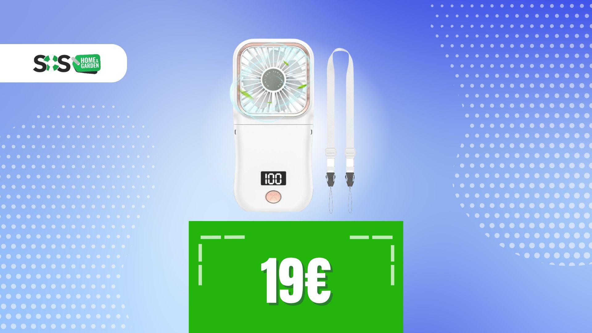 Immagine di Estate al fresco ovunque: il ventilatore portatile e pieghevole che non ti lascia mai
