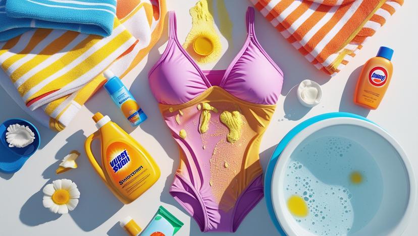 Immagine di Come togliere le macchie di crema solare dai costumi