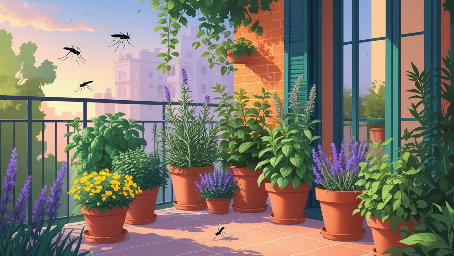 Immagine di Piante anti-insetti per un balcone protetto