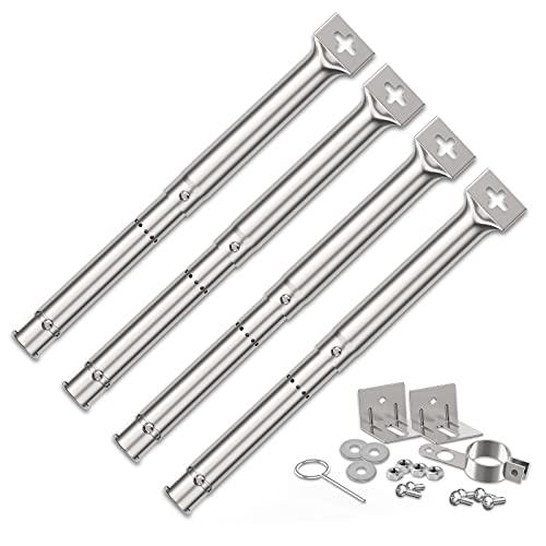 Coisien Bruciatore a Tubo Universali in Acciaio Inox 30,8 a 44,9 cm Accessori per Barbecue a Gas, Regolabile Tubo Ricambi per Master Forge Perfect Flame Uniflame Lowes e Altri Barbecue
