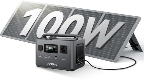AFERIY Stazioni Energetiche Portatili inferiori a 1000Wh con Pannello Solare Portatile