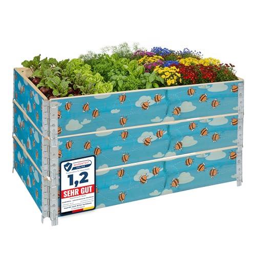 Garronda Orto Rialzato da Esterno per Giardino, Cassoni Orto, Aiuola Rialzata con Telaio in Legno 120x80 cm, Grandi Fioriere per Piante, Fiori, Erbe, Frutta e Verdura GD-0075