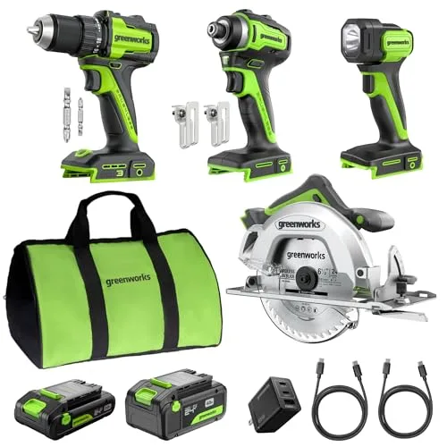 Greenworks 24V kit 4 pezzi: immagine del prodotto